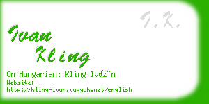 ivan kling business card